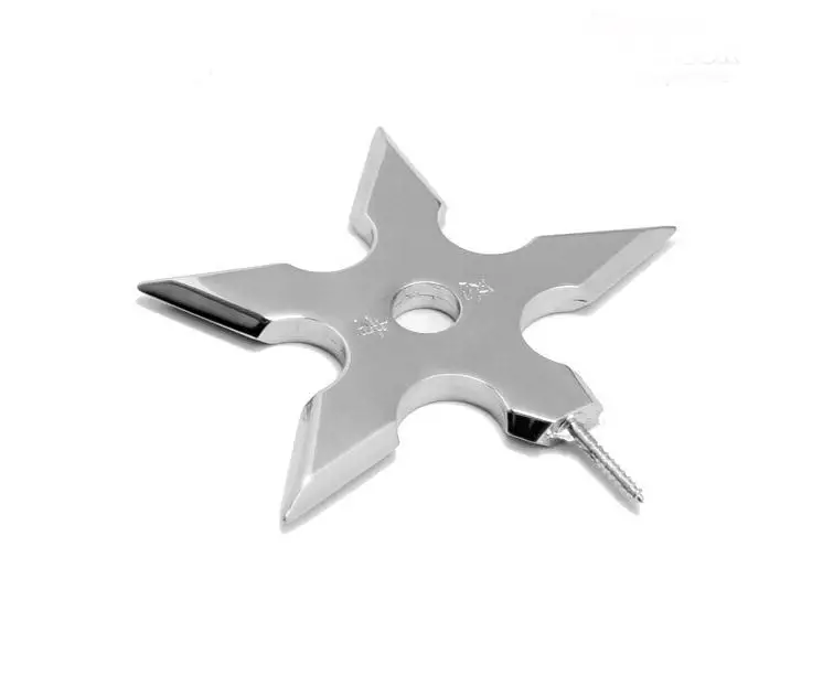 Creative Ninja Throwing Star Dart Shape Clothes Coat Robe Hooks Hat Hanger Home Decoration Key Hook Hanger Wall Mounted SN1599