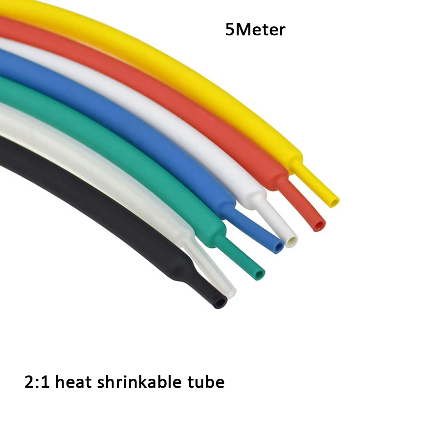 5 Meter 2:1 13mm 14mm 15mm 16mm 18mm 20mm Heat Shrink Heat Shrinkable Sleeving Tubing Tube Wrap Wire Insulation Sleeve