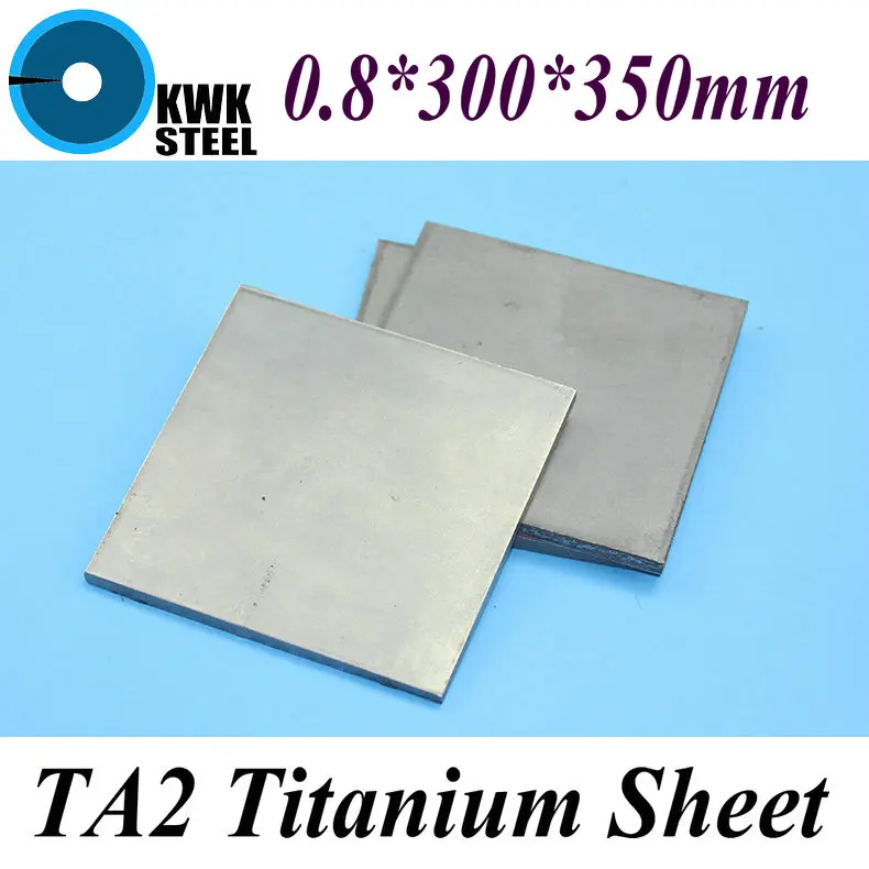 0.8*300*350mm Titanium Sheet UNS Gr1 TA2 Pure Titanium Ti Plate Industry or DIY Material Free Shipping