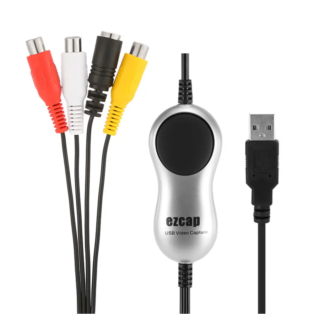 Captura de vídeo v8 hi8 dvd vhs dvr, usb 2.0, captura de vídeo, conversor de áudio de vídeo analógico para digital para windows 10 8.1 7