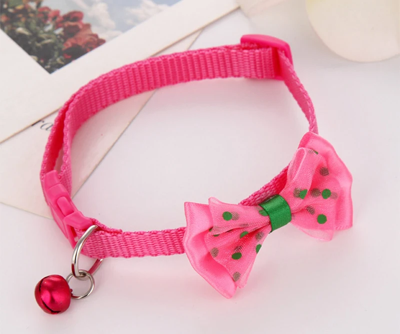 

1000pcs/lot pet dog collar bow bell collar collar multicolor cat collar pet supplies wholesale