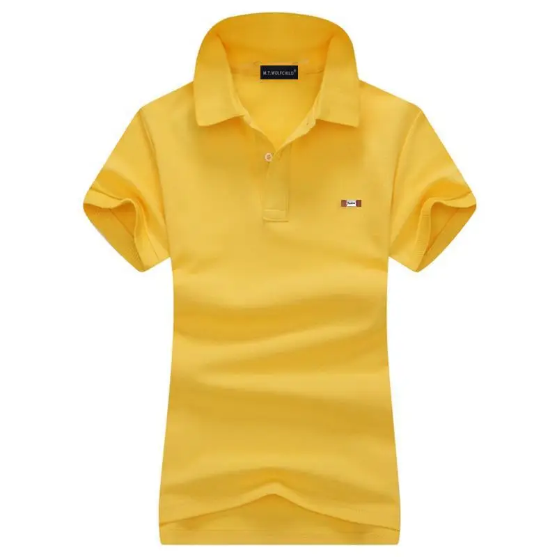 High quality 2022 Summer Women\'s Short Sleeve Polos Shirts 100% Cotton Casual Solid Color Ladies Tees Fashion Female Tops