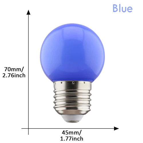 20 stücke Farbe Led-lampe E27 220 V G45 7 Farbe RGB Lampada LED Lampe SMD3528 Urlaub Weihnachten Lamparas LED glühbirne Taschenlampe