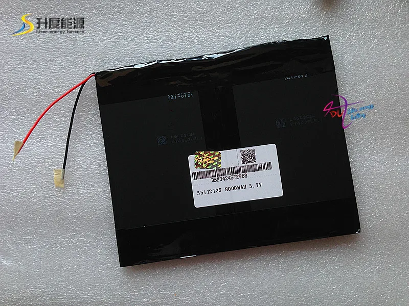 3.7 V ، 8000 mAh ، بوليمر ليثيوم أيون/بطارية ليثيوم أيون للكمبيوتر لوحي ، MID ، PDA ، DIY ل صانعي N10 Ampe A10 رباعية النواة ، HKC T90 ثنائي النواة