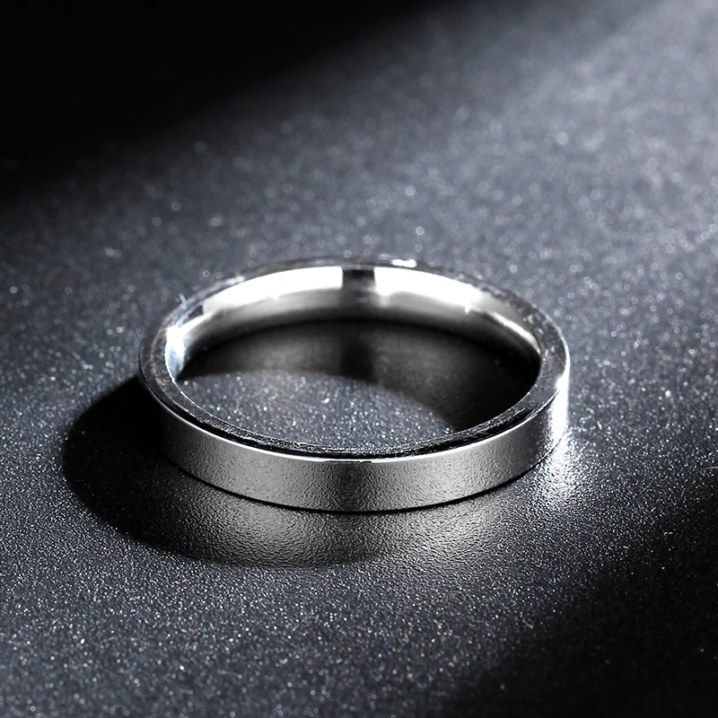 3mm steel color super thin slim titanium steel ring men and women ring scratch resistance tungsten steel ring factory direct