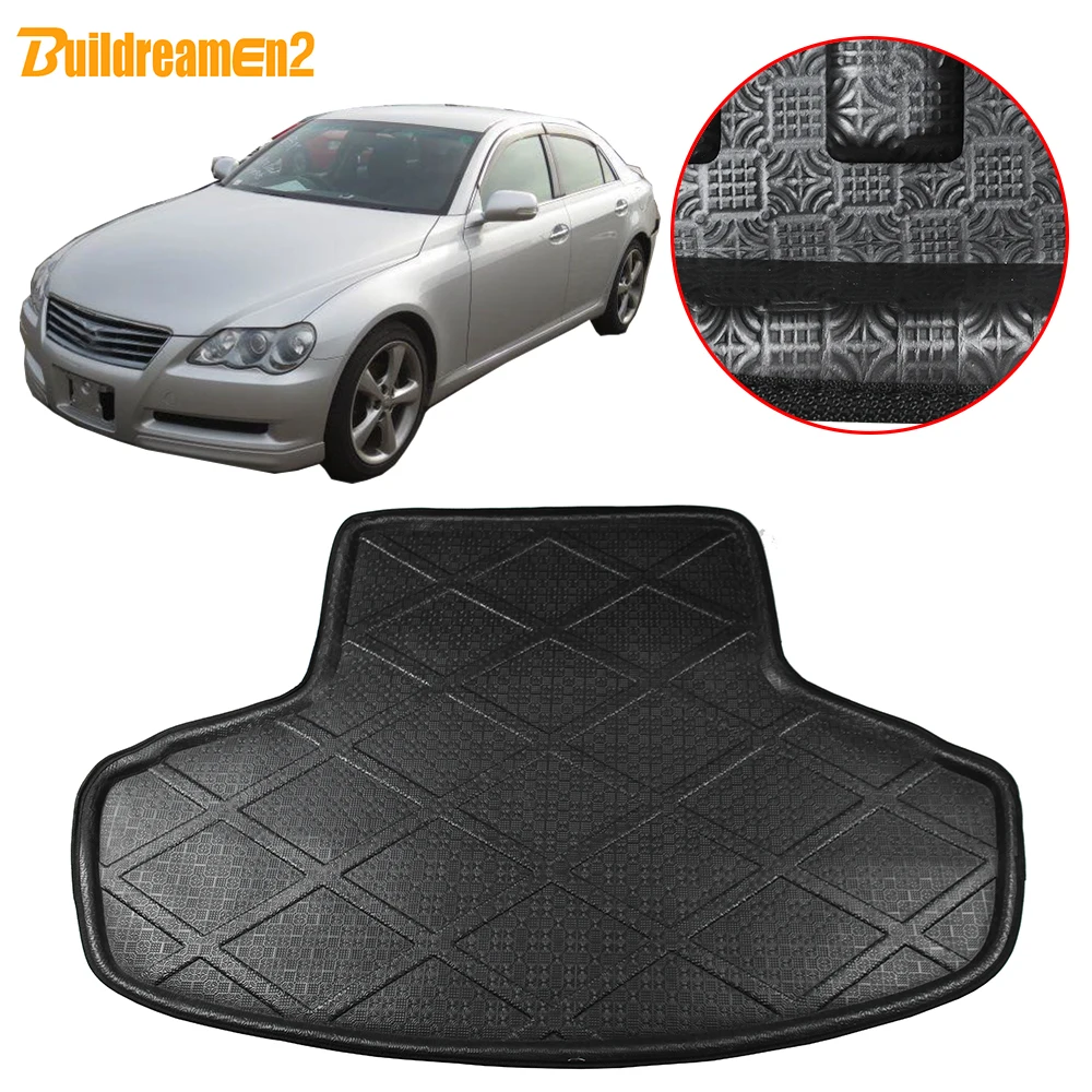 Buildreamen2 For Toyota Mark X Reiz Car Tail Trunk Mat Floor Carpet Tray Boot Liner Cargo Mud Pad 2005 2006 2007 2008 2009