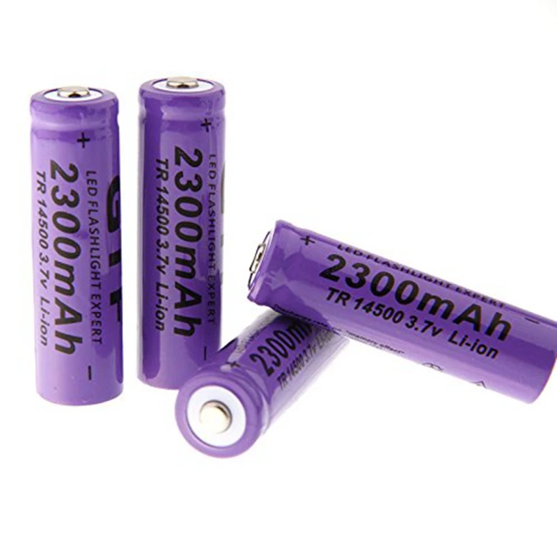 GTF جديد 14500 بطارية 3.7 فولت 2300mAh بطارية ليثيوم قابلة للشحن 14500 AA خلايا ليثيوم أيون ل مصباح يدوي ليد مروحة صغيرة غمبد
