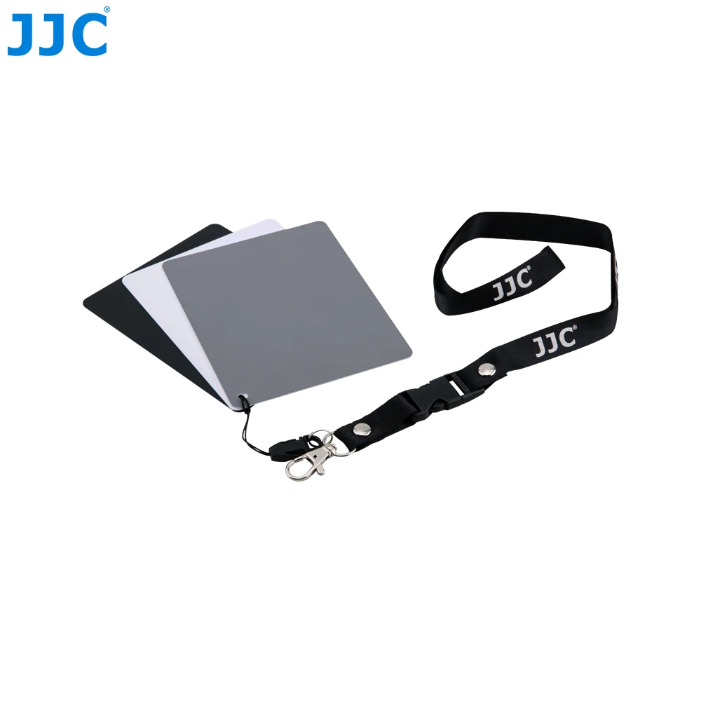 JJC Camera White Balance Accurate 3-in-1Color Balancing Tool With Neck Strap 130x100x24mm Digital Grey Card for Canon Nikon Sony