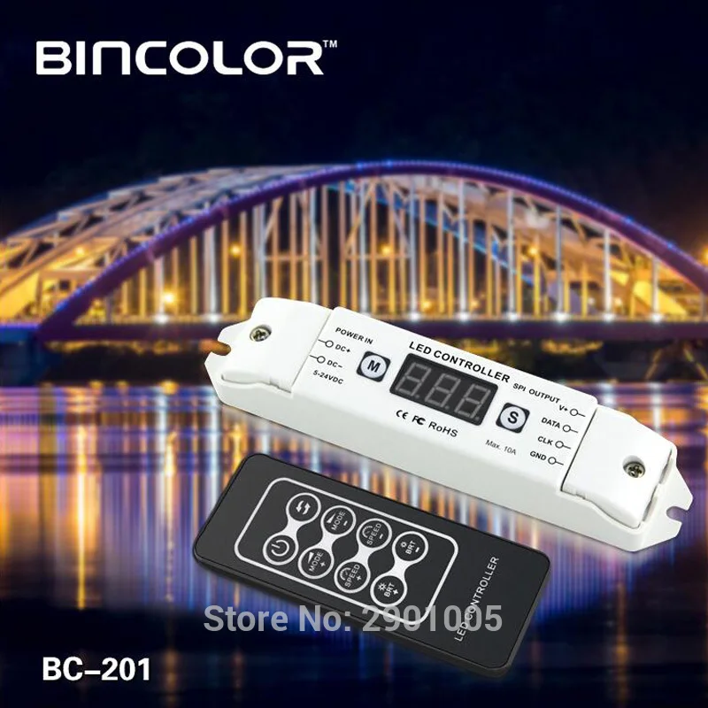 NEW LED Pixel SPI Strip Controller RGB RGBW Dimmer DC5V-24V Digital Addressable Control 2801 2811 2812 8806 IC Tape Strip Lights