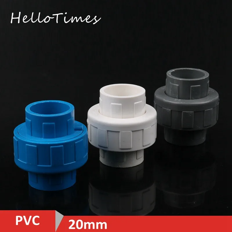 

2pcs Inner diameter 20mm PVC Union Water Pipe Connector Plumbing Fittings Detachable Repair Connector Garden Irrigation Adapter