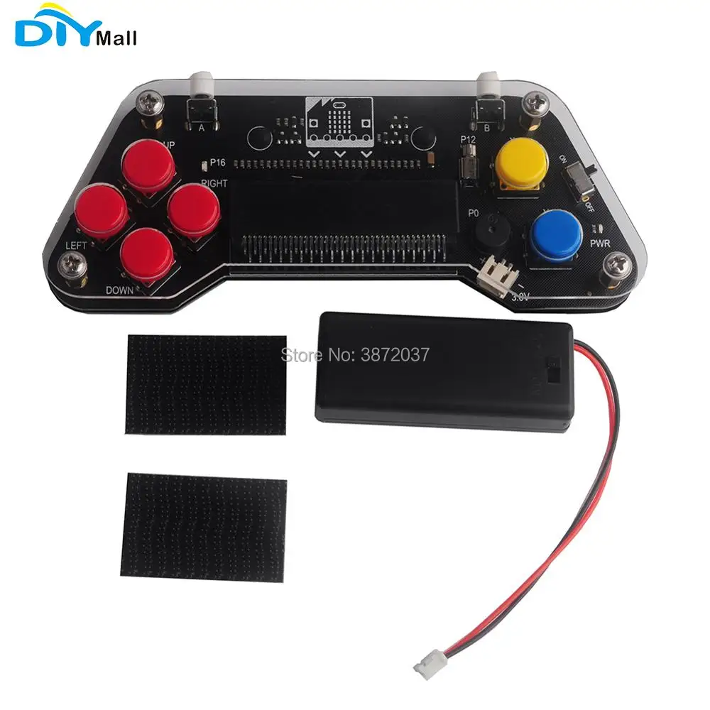 DIYmall Gamepad Expansion Board Joystick for micro:bit kids programming with 2AAA Battery Holder 3M HOOk&LOOP