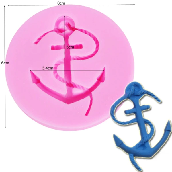 Pirate Ship Hook Anchor Silicone Baking Form 3d Molds For Cake Lollipop Ice Cube Jelly Biscuit Bachelorette Party For Oven