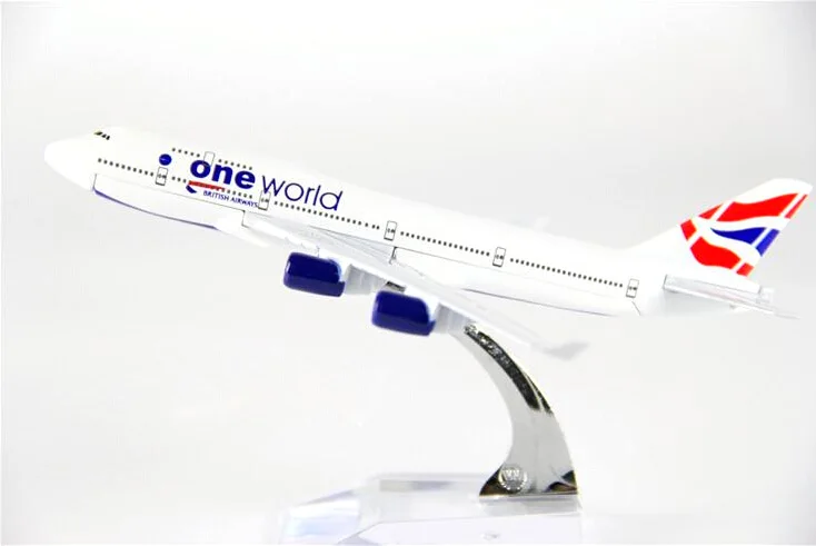 43cm plane model Boeing 747 British Airways aircraft  B747 16cm Alloy simulation airplane model for kids toys Christmas gift