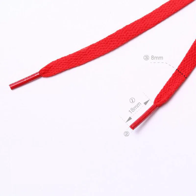 80/100/120cm New wide flat 26 colors solid colors sport boots shoe laces strings shoelace image 4