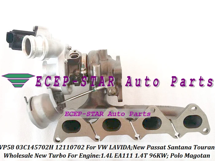 VP58 03C145702H Turbo For VW LAVIDA NEW Passat Santana Polo Touran Magotan Bora Jetta Sigtar A3 Octavia 1.4L EA111 1.4T 96KW