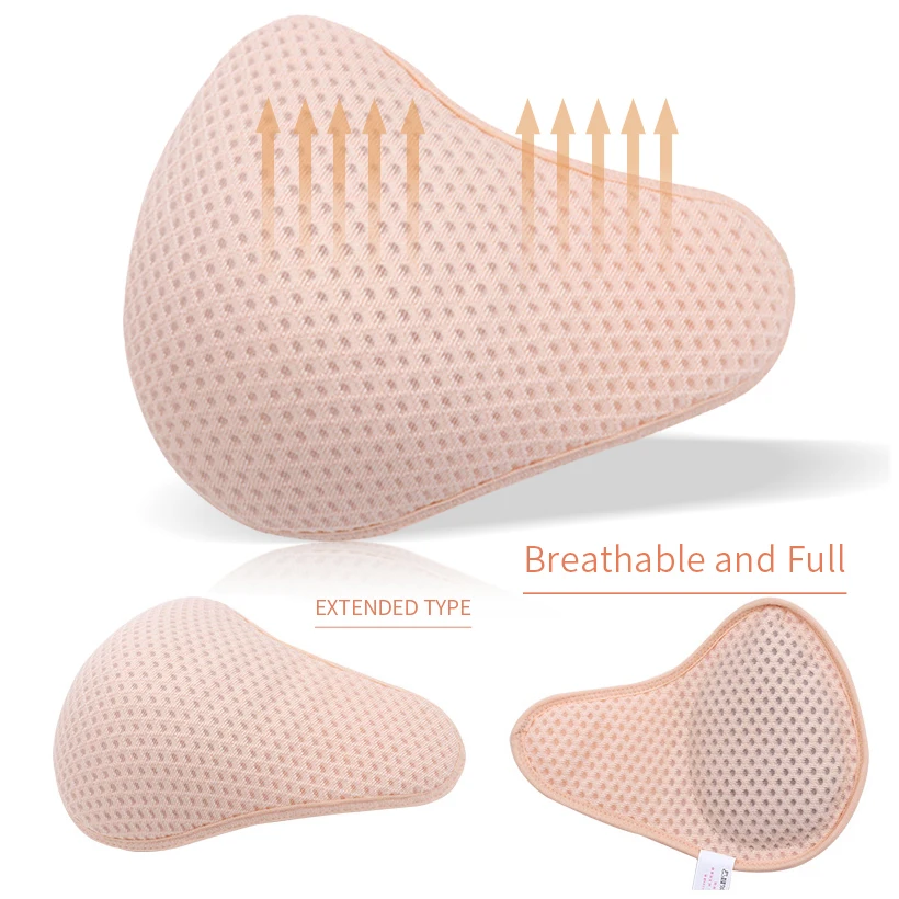 Breast Prosthesis 100g Lightweight Breathable Grass Seed Mastectomy Extended Fake Breast Forms instead of Silicone Breast D40