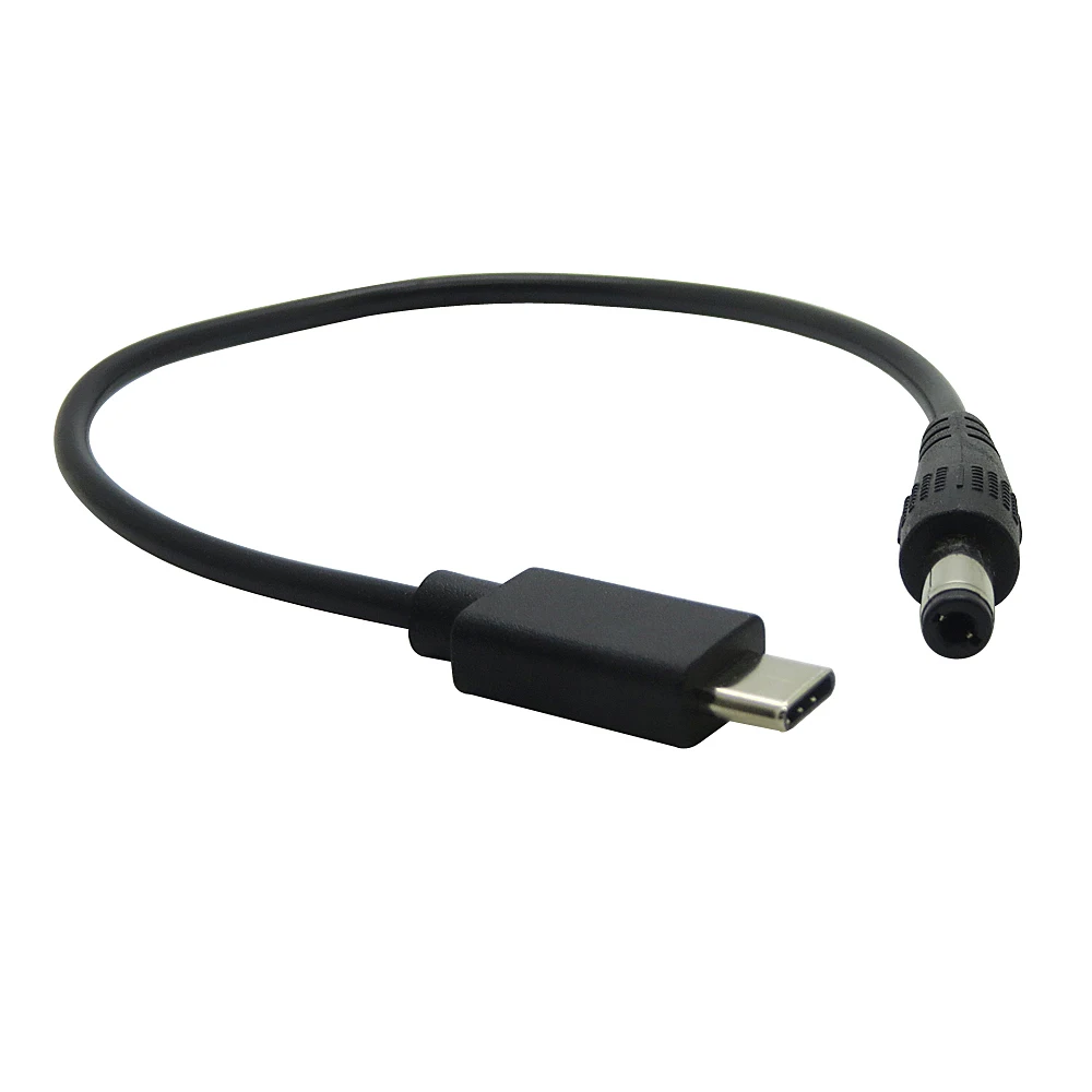 50 sztuk/partia 25 cm męski na męski USB 3.1 USB-C typu C do DC 5.5*2.5mm wtyczka zasilania przedłużacz kabla ładującego dla Apple nowy Macbook