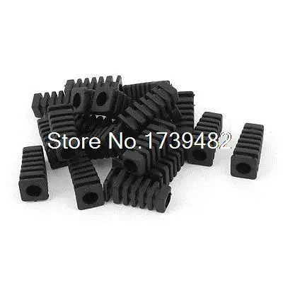 

20pcs 27x9x6mm Mini Rubber Square Strain Relief Cord Boot Protector Cable Sleeve