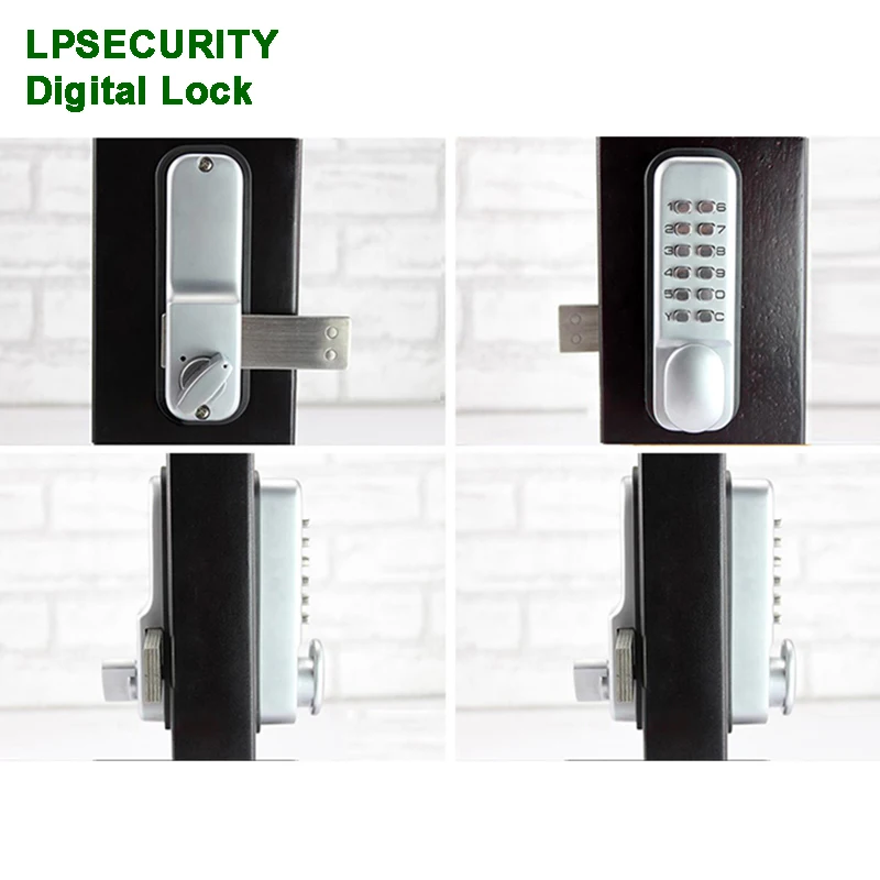 Waterproof Exterior Lock Gate opener Digital Door lock code/password Mechanical Deabolt Keyless Outdoor Garden/Home Wooden Door