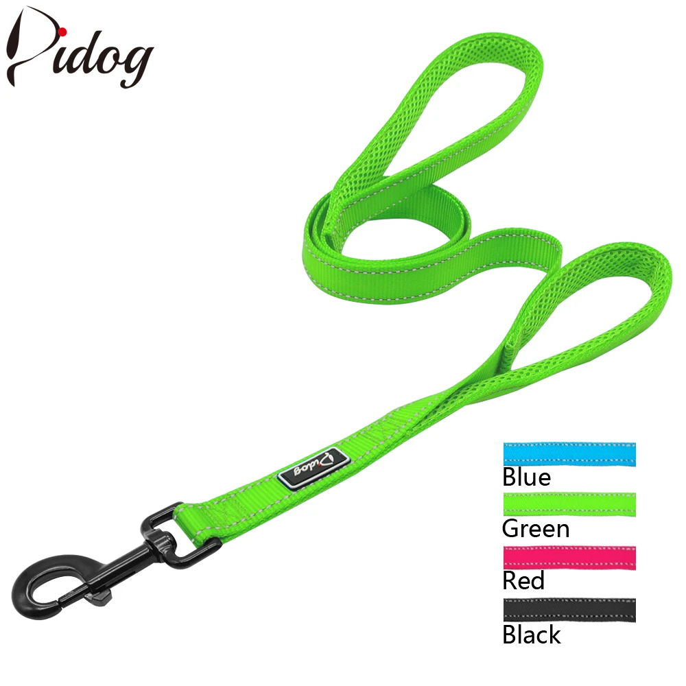 

2 Handles Nylon Dog Leash Reflective Dog Walking Leashes Double Handles Pet Training Leads For Medium Large Dogs