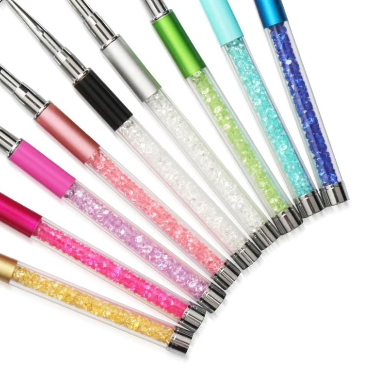 Makeup Eyelash Brushes 10 Colors Diamond Handle Brushes Mascara Applicator Wand Brushes Rhinestone Lash Brush Makeup Tool