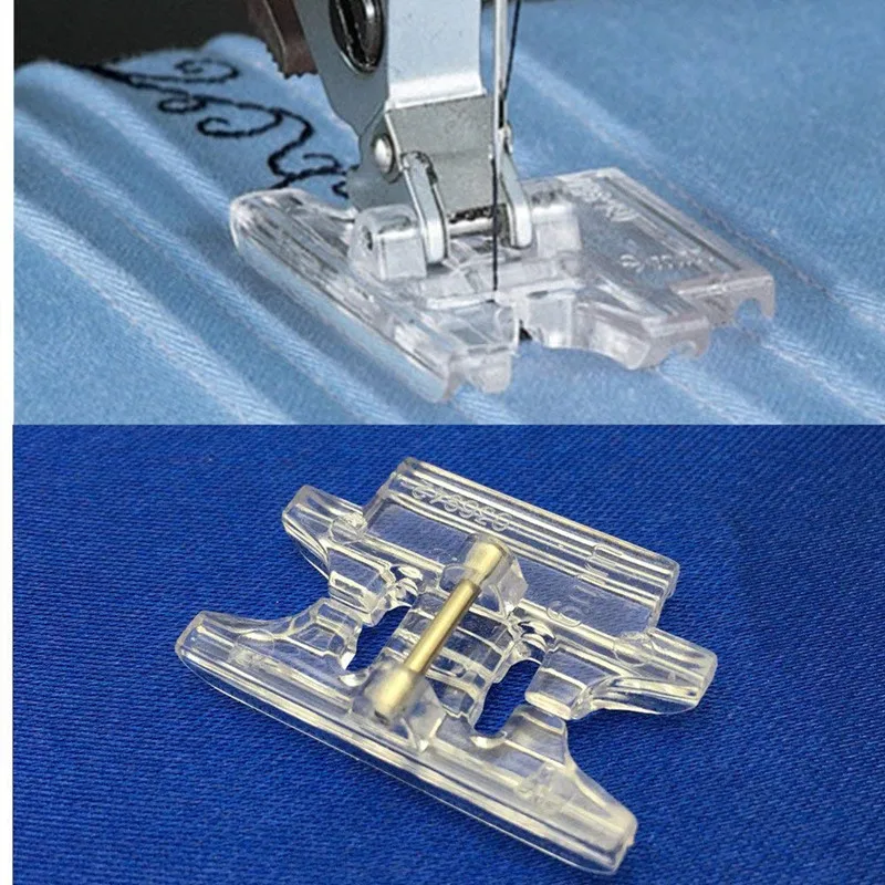 6MM Clear Snap On Presser Foot #93-036942-91 Pintuck Foot With Decorative Stitch Guide For Pfaff Sewing Machine Accessories