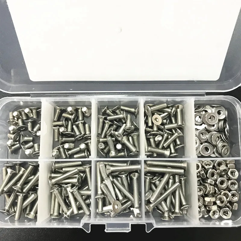 

Countersunk Screws Head 304 Stainless Steel 300pcs/set Din7991 Hex Socket Machine Stainlness Flat High Quality Service