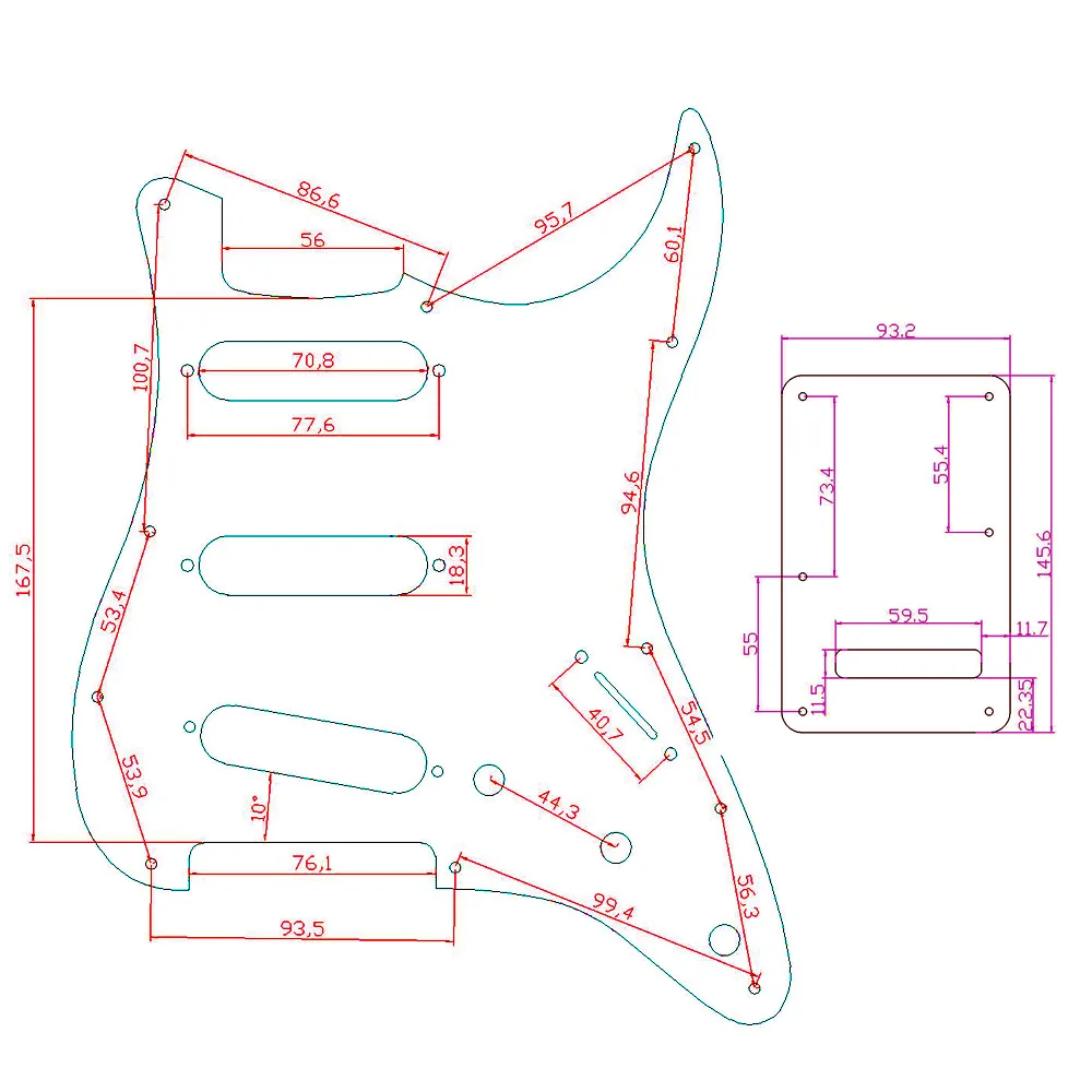 Dopro ST Guitar SSS Pickguard for Strat ,Trem Cover and Screws Various Colors