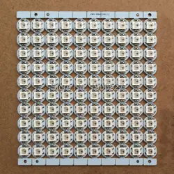 100 x ws2812 heatsink individually addressable rgb full color ws2812b led with heatsink dc 5v White PCB 4pins 5050 SMD RGB LED