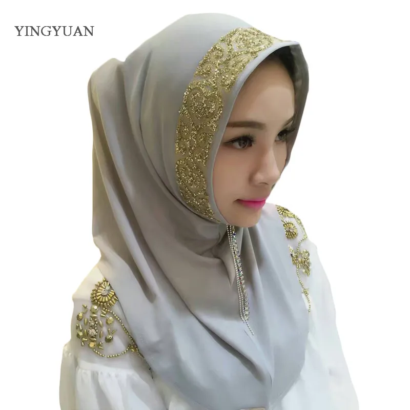 TJ54 New elegant beautiful Muslim hijabs  fashion muslim scarf high quality women ladies scarves(no brooch)