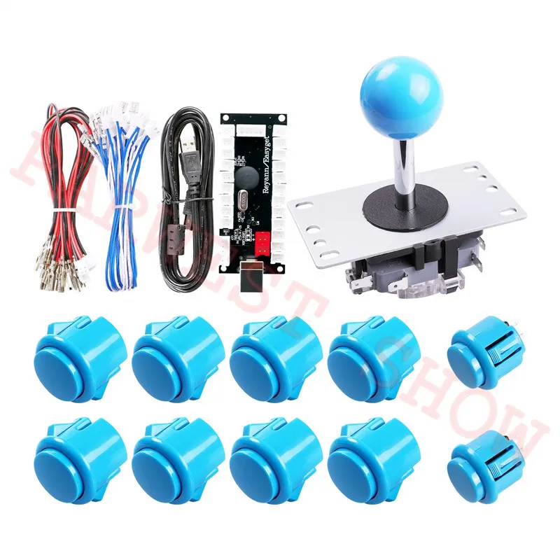 

Zero Delay USB Encoder for Raspberry Pi 2 Retropie & USB PC MAME Cabinet DIY Projects Blue Color DIY Arcade Kits+Arcade Joystick