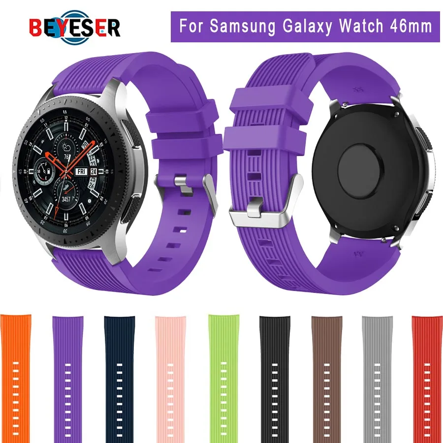 

22mm Watch Strap Band Silicone For Samsung Galaxy Watch 46mm Band Strap Smart Bracelet Sport Replacement Accessories Watch Bands