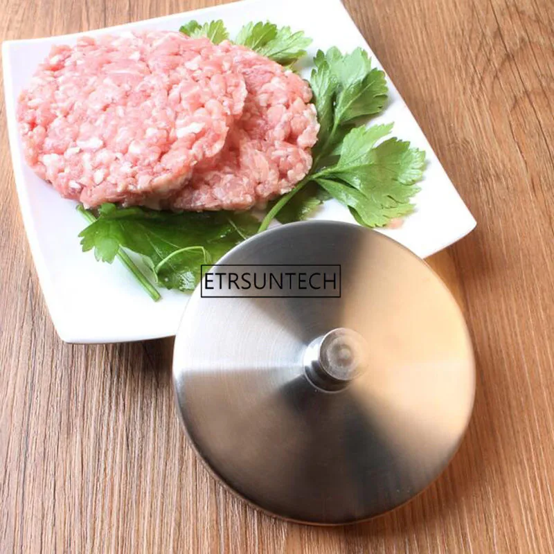 

Stainless Steel Hamburger Patties Mold Maker Hand Operated Burger Press Kitchen Accessories Cooking Tools 100pcs