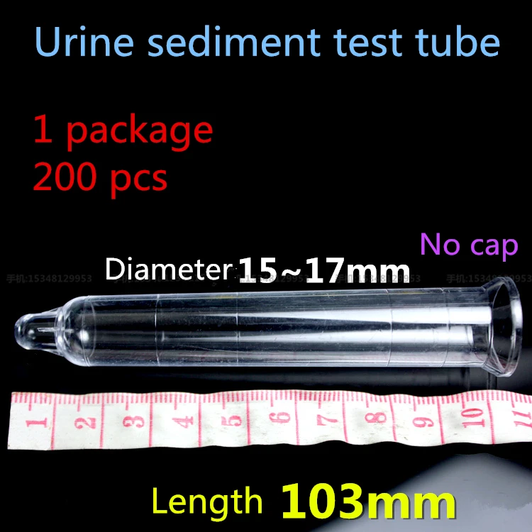 medical plastic urine sediment test tube screw cap Urinary sediment tube Biochemical test Urine detector tube Lab Consumable 200