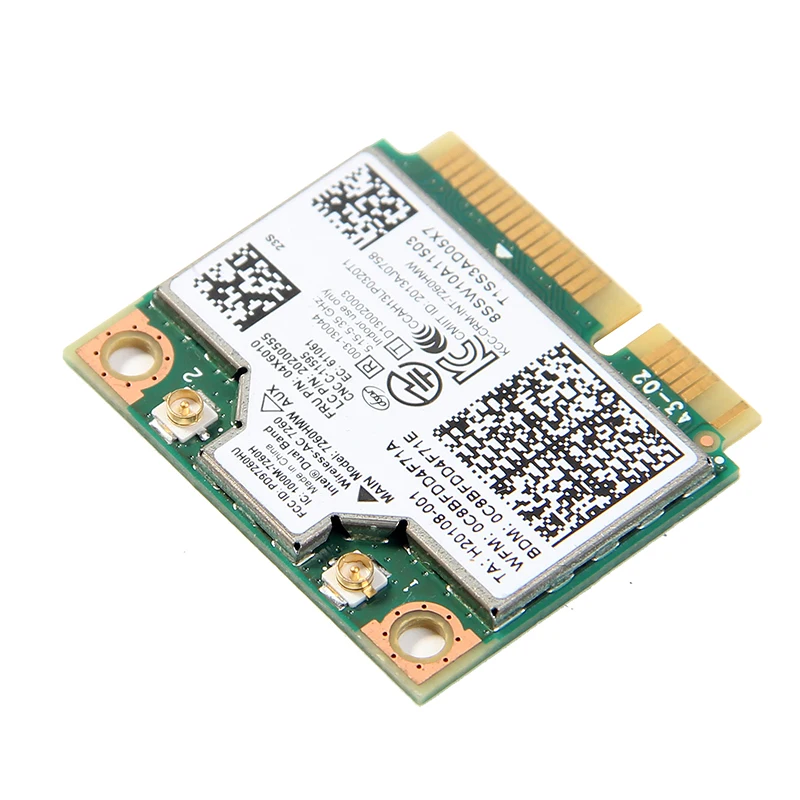 IBM Lenovo Thinkpad wireless wifi card Intel Wireless-ac 7260 7260HMW 867Mbps 802.11 ac Mini PCI-E dual band FRU:04X6090