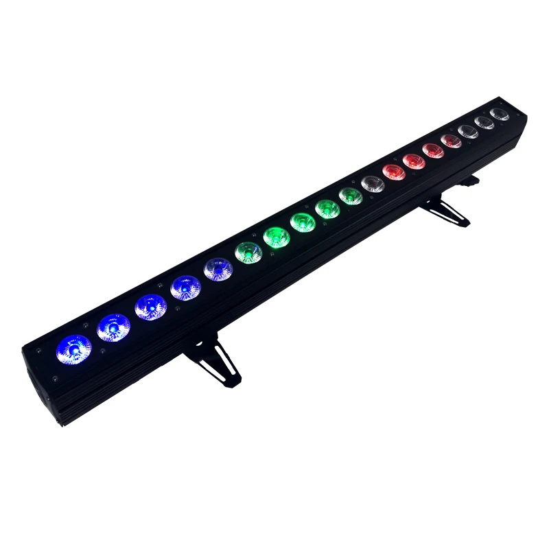 SHEHDS 1pcs Led Wall Wash 18x18W RGBWA+UV 6IN1 Light DMX512 Dj Indoor Horse Race Stage Effect Stage Audience Lighting