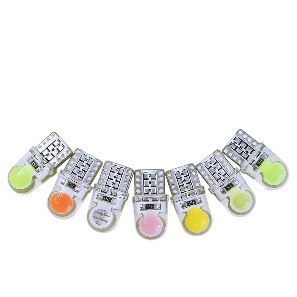 KEIN 194 168 실리카 COB 화장대 거울 번호판, 라이트 트렁크 램프, 통로 조명, 자동차 LED 전구, W5W T10, 12V 화이트, 10 개