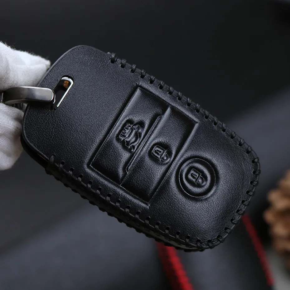 Leather Car Key Case Cover For Kia Rio Ceed Soul Sportage Sorento Carens Picanto Protection Key Shell Skin Bag Only Case