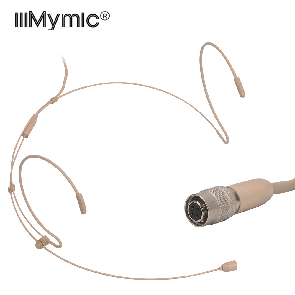 

Professional Condenser Headworn Headset Microphone with Mini 4Pin Connector for Audio Technica Wireless Body-Pack Transmitter