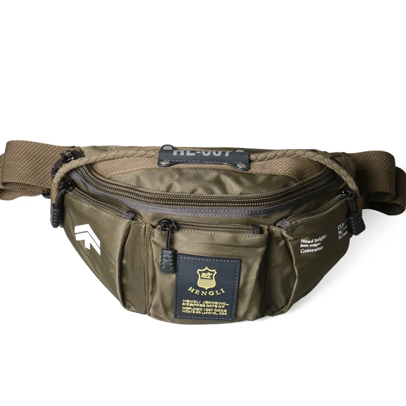 Ruil Oxford Cloth Waist Bag Men Fashion Multi-Functional Pockets Leisure Travel Phone Bag Toolkit Vintage PackageBelt bag