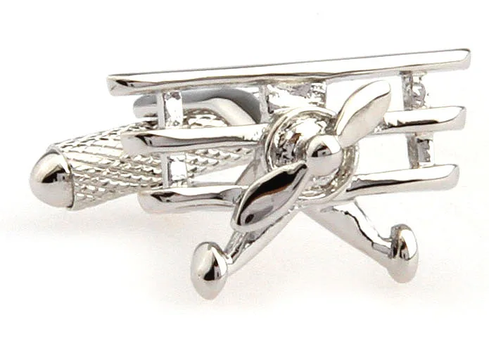 Lepton Fashion Plane Styling Cufflinks For Mens Hot Sale Real Tie Clip AirPlane Cuff links Plane Design Cufflinks for Men Gifts