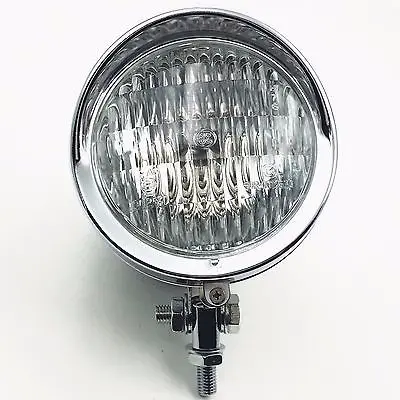 Chrome Metal 60/55 W Headlight For Harley Honda Kawasaki Suzuki Yamaha Cruiser