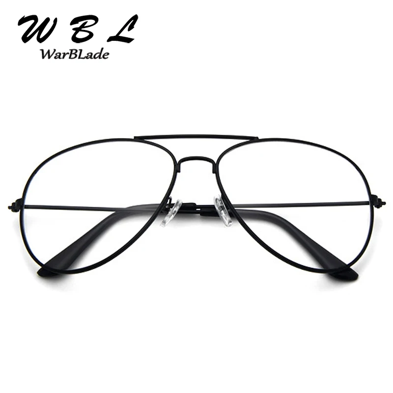 WarBLade New Classic Pilot Glasses Transparent Clear Glasses women Alloy Frame Optics Aviation Eyeglasses Men Lens 2018 Hot