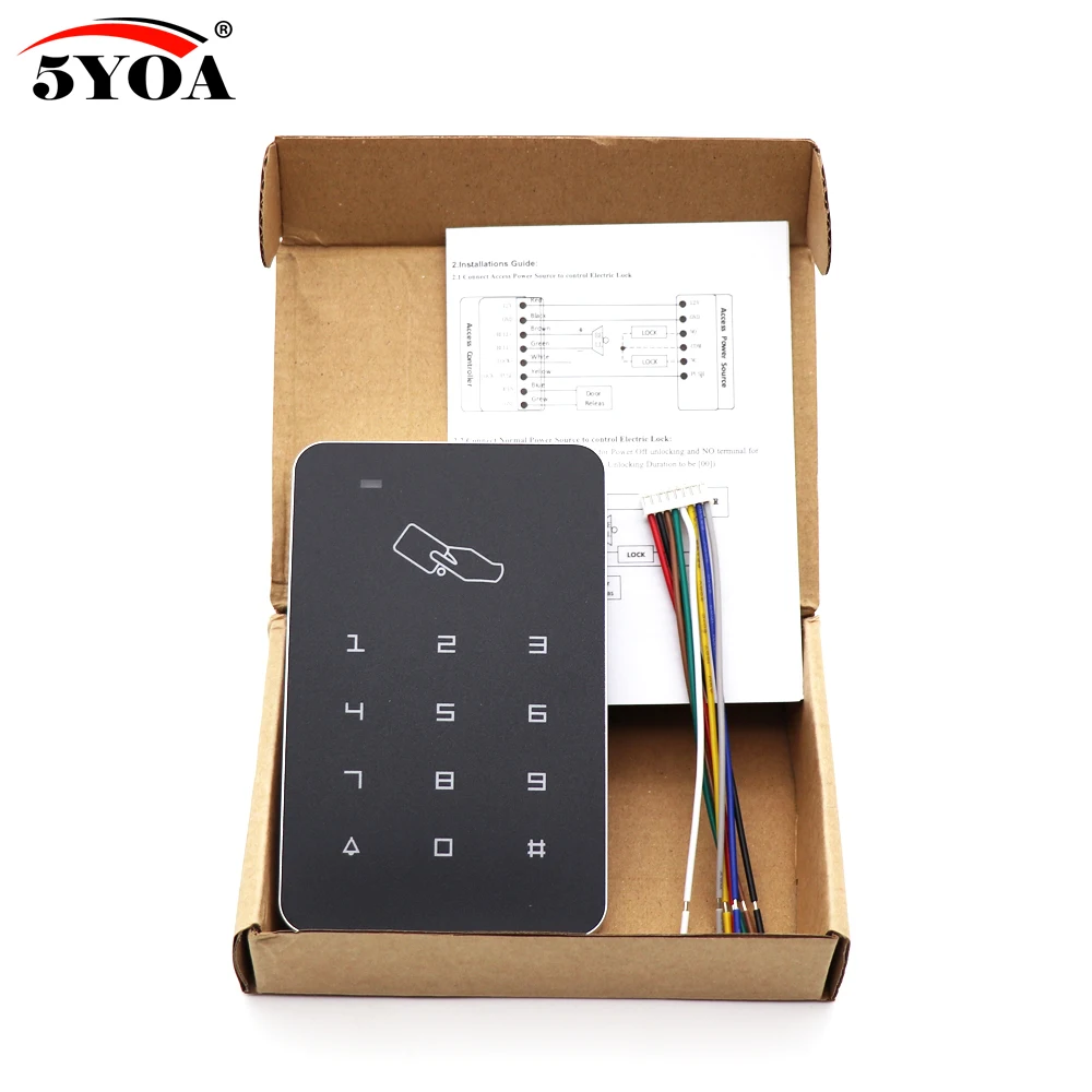 5YOA Standalone Access Controller EM keychains RFID Access Control Keypad digital panel Card Reader For Door Lock System