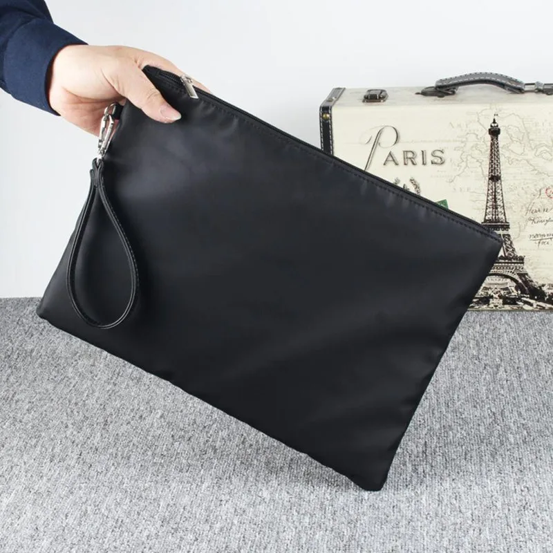 Sac à main en nylon à fermeture éclair pour homme, porte-cartes, poche pour téléphone, pochette de loisirs, nouveau style