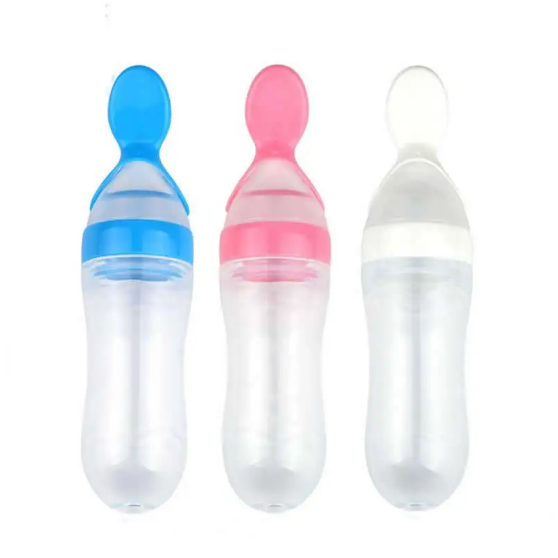 Solid Food Baby emzik Spoon/feeding bottle chupete/weaning/Squeezing Feeding Spoon Baby Necessities feeder bottle