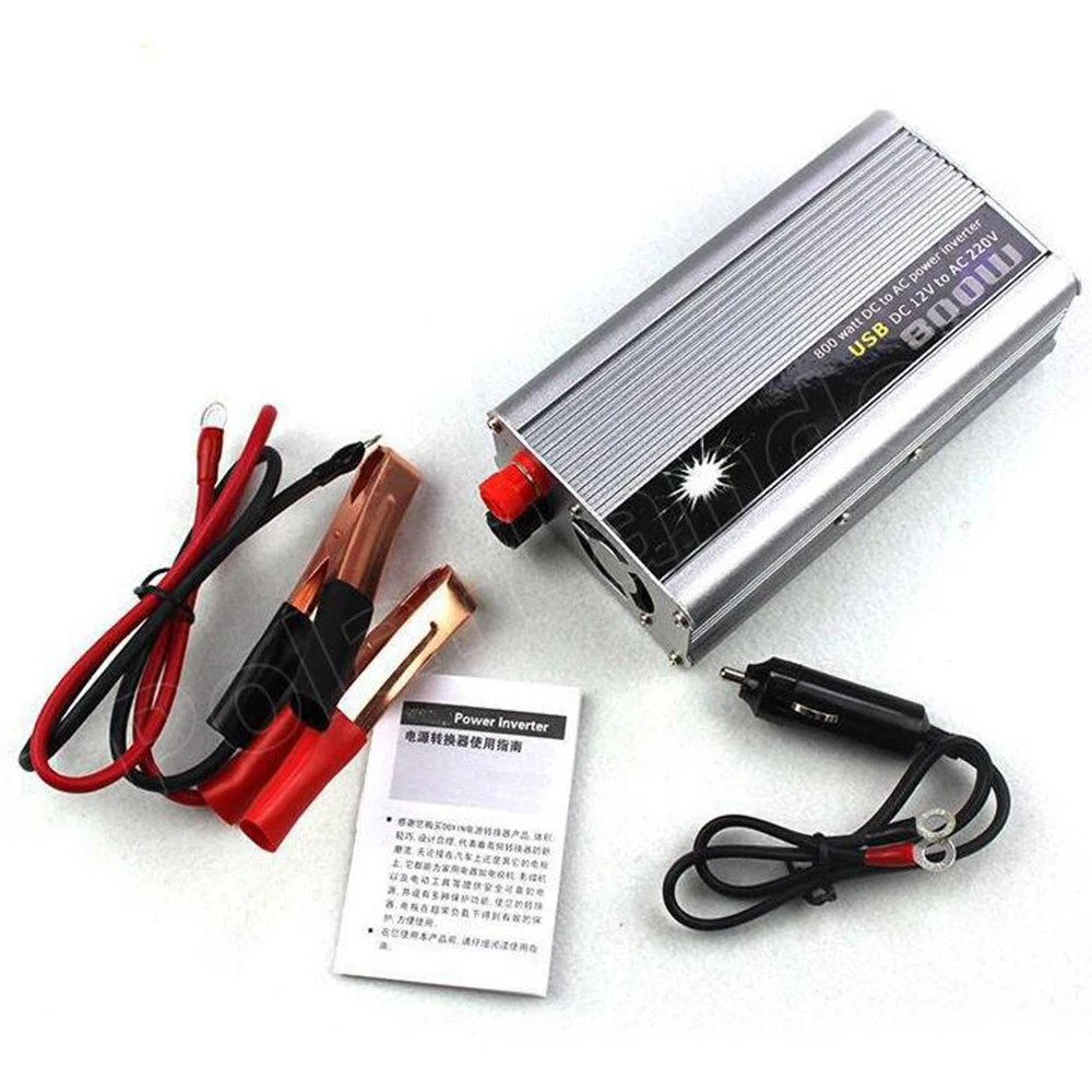 

car Power converter USB charger 800W Power Inverter DC 12V to AC 220V modified sine wave