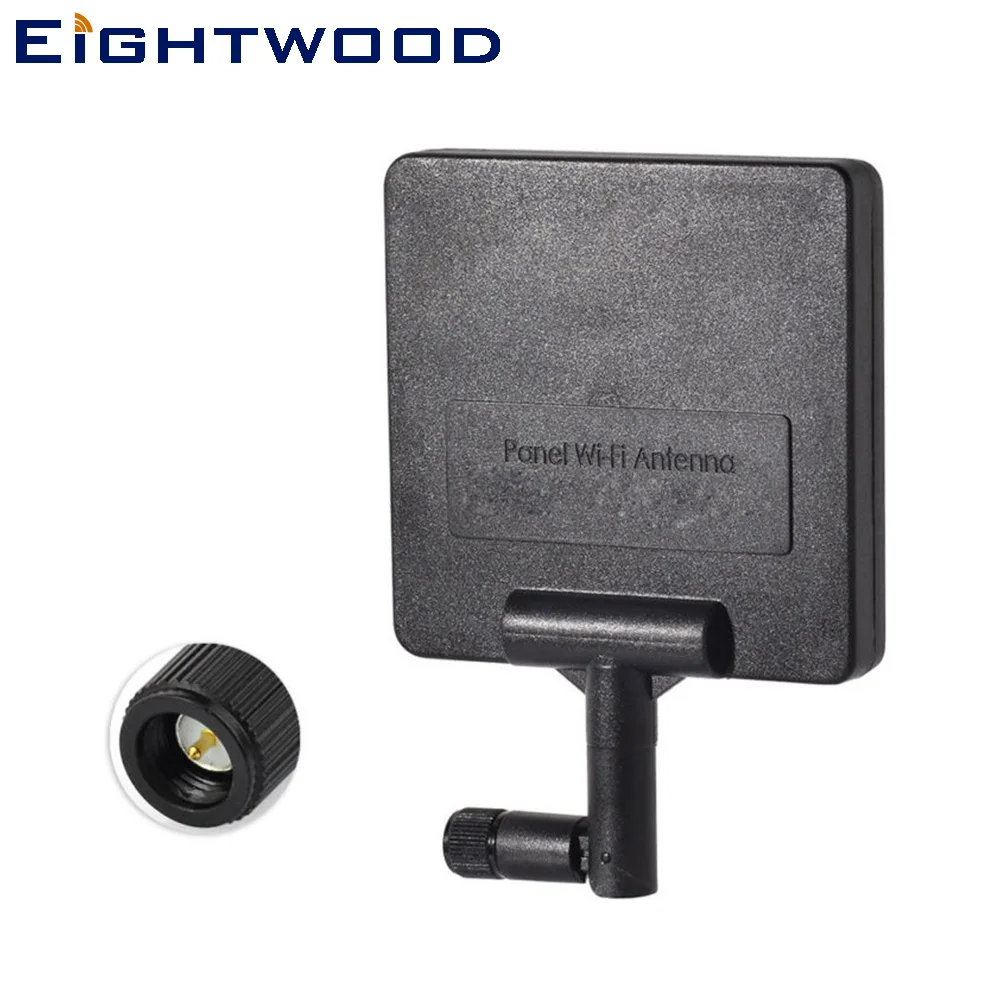 Eightwood WiFi 2.4GHz 8dBi Directional SMA Plug Male Panel Swivel Aerial Antenna for Drone FPV Transmitter Booster IP Camera