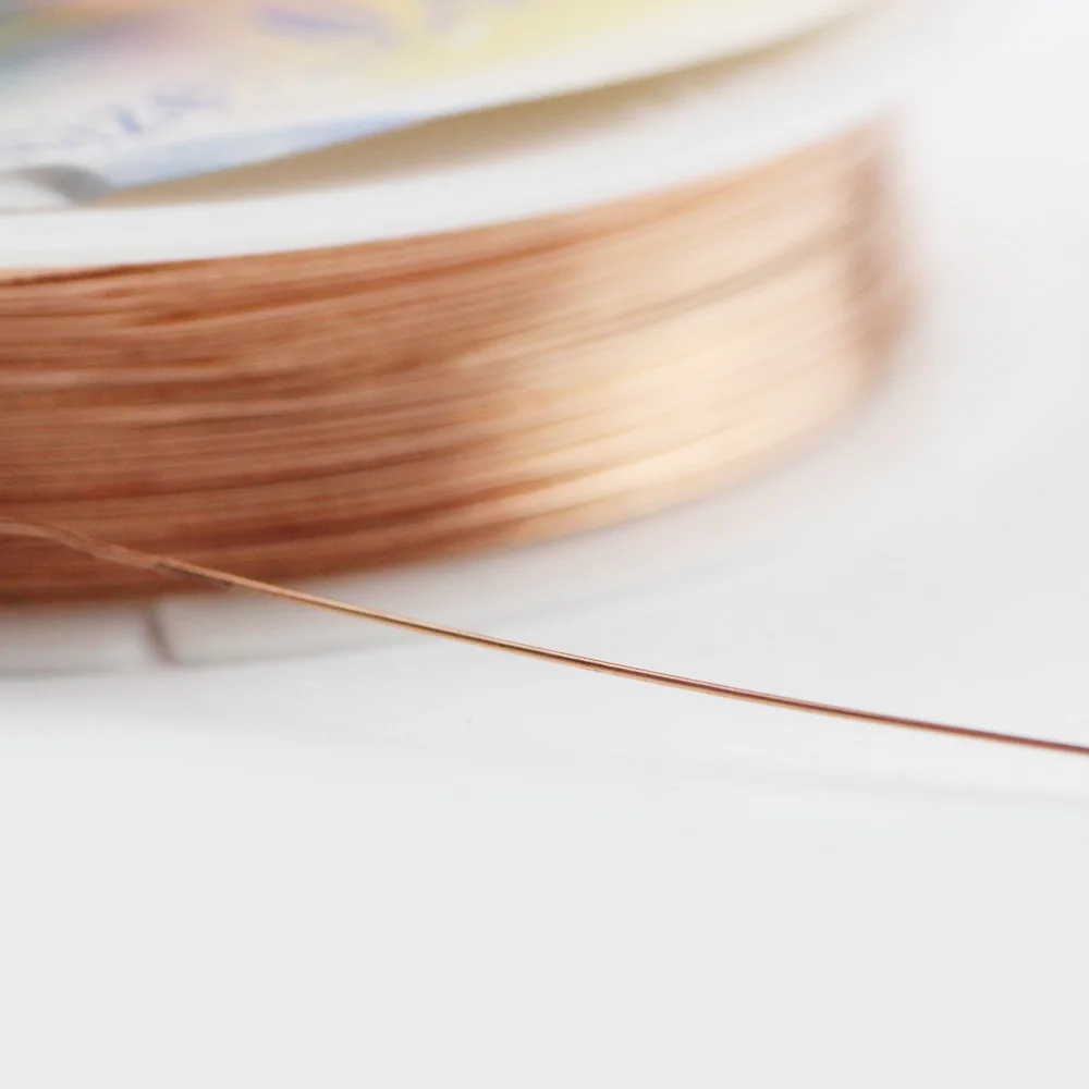 Copper Wire 0.2/0.3/0.4/0.5/0.6/0.8/1.0mm Silver Plated Gold Color Red Beading Metal Cord Bracelet Jewelry DIY Making Findings