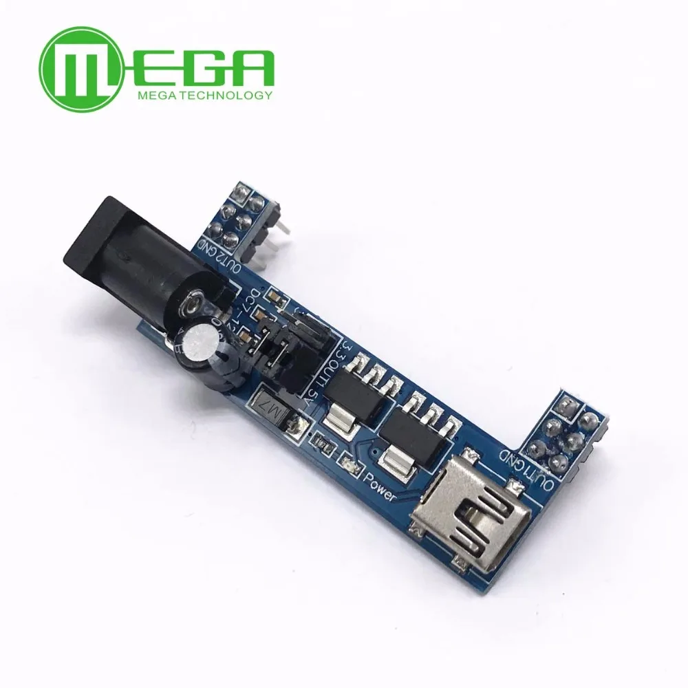 2pcs MB102 Breadboard Power Supply Module DC 3.3V 5V For Solderless USB Power Supply Compatible Module